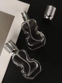 1 szt. 30 ml butelka z rozpylaczem do perfum w stylu skrzypiec, srebrna dysza, szklany materiał, delikatna mgiełka, przyjazny w podróży - szklany rozpylacz do perfum z możliwością ponownego napełnienia - bezzapachowy, idealny do podróży i bagażu podręcznego, idealny prezent urodzinowy