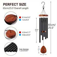 1pc Garden Memorial Condolence Gift Wind Chimes - Memorial Gifts For Lost Loved Ones - Express Your Feelings For Your Loved Ones - Memorial Condolence Home Decoration Outdoor Garden Terrace Wind Chimes As Memorial Gifts