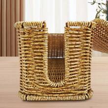 Rustik stil rottingmaterial Rektangulär Power Strip förvaringslåda