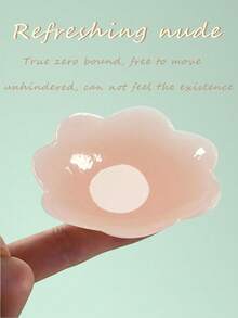 Pattern-Type Silicone Breast Stickers Lift Breast Stickers Women's Invisible Anti-Slip Breast Stickers Anti-Bulge Spot Breast Stickers Summer Thin Silicone Nipple Stickers - Multicolor - View 4