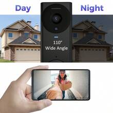 1pc Smart Wireless Doorbell Visual-WiFi Door Doorbell Camera, Night Vision, Real-Time Notification,Voice Changer, Photo&Video, 2 Way Audio