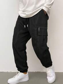 男士轻便休闲拉链口袋抽绳腰束脚裤，春夏款