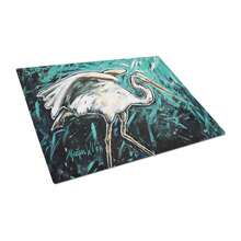 NEW Heron Stretch Glass Cutting Board Decorative Tempered Glass Kitchen Cutting And Serving Board Large Size Chopping Board Default - Multicolor - View 1