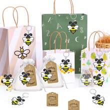 30 Pack Party Dekorationen für Gäste, 10 Bienen Schlüsselanhänger, 10 Tags und 10 Geschenktüten für "Mommy to Bee", Bienen Babyparty, Geburtstag, Glücklicher Bienentag, Queen Bee Party