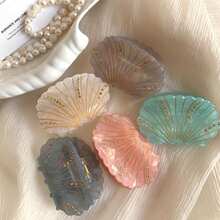 1 件新款发爪尖钻贝壳海螺醋酸夹海洋发夹创意简约个性可爱优雅甜美后脑勺发爪发夹高端发饰适合日常使用，居家，学校，海边，度假，工作，通勤，派对，节日，生日礼物，返校季节，百搭外出女孩发夹发夹发夹发夹，爪夹秋冬发饰女士 - 彩色 - 查看 7