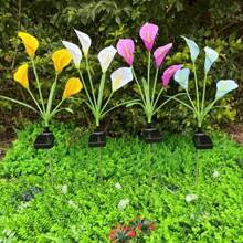 Solar Garden Lights, Calla Lily Flower Light, Color Changing Lights Outdoor For Garden Decoration, Yard Decor And Gift For Mother Simulation Flower Decorative Flower Lights For Garden Patio Yard Pathway Decoration