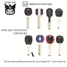 Sanrio 1pc Sanrio Key Protective Caps Set Kawaii Cinnamoroll Cartoon Silicone Key Cover Portable Keychain, Sanrio Cartoon Cartoon Character Shape, Bag Endorsement Key Chain Pendant Decoration, Holiday Birthday Valentine'S Day Preferred Uni Car Accessories Bag Charm School