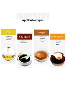 1 个 1000 毫升高硼硅玻璃橄榄油瓶，家用厨房油分配器瓶，带测量刻度，防漏，用于储存油、醋、酱油、露营、户外烧烤 - 無色 - 查看 6