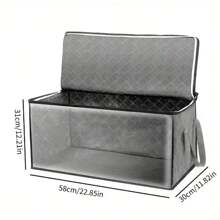 1pc Clear Window Large Capacity Storage Bag, Foldable Comforter Storage Box For Closets, Dust Cover Garment Packing Bag For Moving, Dorms And Rental Spaces