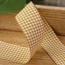 Plaid Striped Ribbon DIY Material Bow Gift Box Packaging Straw Hat Headband Checks Multi-Color Ribbon - Multicolor - View 10