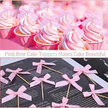30 chiếc nơ hồng trang trí bánh cupcake trang trí sinh nhật cho phụ nữ trang trí tiệc cưới theo chủ đề BabyShow - Nhiều màu - Xem 7