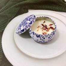 1pc Candle Tin, High Quality Soy Wax, Long-Lasting Aroma, Suitable For Living Room, Bedroom, Office Decor, Best Gift For Wedding Season, Spring Summer Autumn Winter, Mother's Day, Valentine's Day, Holidays