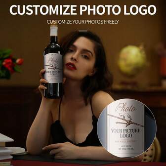 สติ๊กเกอร์ฉลากไวน์แบบกำหนดเอง ฉลากขวดไวน์ที่กำหนดเอง ฉลากที่พิมพ์แบบไม่มีตัวยึด สำหรับอาหาร เครื่องดื่ม งานพาณิชย์ ของขวัญที่เป็นเอกลักษณ์สำหรับคริสต์มาส วันวาเลนไทน์ วันขอบคุณพระเจ้า เทศกาลเบียร์