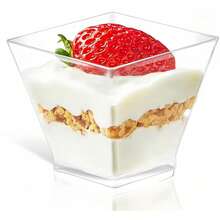 10-50PCS Mini Small Dessert Cups, Jelly Mousse Cups, Cupcake Cups Tasting Cups, Suitable For Holiday Parties, Gatherings, Picnics, Baking, Barbecue, Bar, Etc.