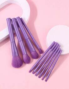 KIT 10 Professional PURPLE Makeup Brushes Blending Contour Brushes