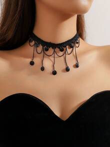 Elegant Glamorous Lace Necklace 1 Piece - Multicolor - View 12