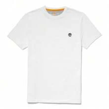 Timberland Camiseta cuello redondo de manga corta atlética AF DunRiver 2024 para hombre, COLOR BLANCO, A2EKJ-100