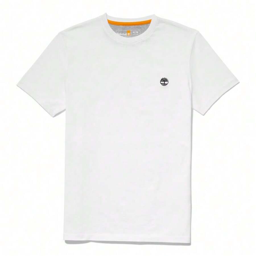 Timberland Camiseta cuello redondo de manga corta atlética AF DunRiver 2024 para hombre, COLOR BLANCO, A2EKJ-100