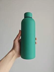 16oz High-Aesthetic American Style Small Mouth Stainless Steel Insulated Tumbler, Outdoor Portable Large Capacity Sports Water Bottle, Customized, 1pc