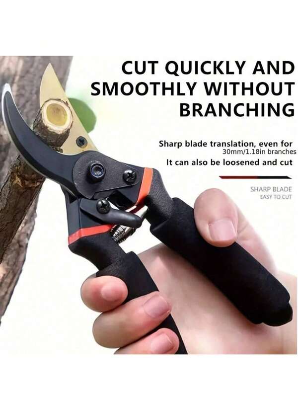 1pc SK5 Steel Heavy Duty Tree Branch Pruning Shears, Effortless Gardening Pruners Suitable For Thick Branches, Garden, Fruit Trees Trimmings, Gardening Tools