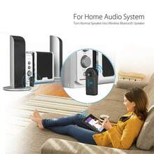 全新蓝牙音频接收器立体声 3.5 毫米插孔 AUX 蓝牙适配器 MP3 车载发射器无线扬声器耳机适配器 - 黑色 - 查看 7