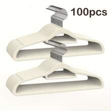 100/60/20/10/5/1 Packung rutschfeste Samt-Kleiderbügel | Organisieren Sie Ihren Kleiderschrank mühelos mit platzsparenden Lösungen | Strapazierfähige und stilvolle Kunststoffbügel perfekt für Schlafzimmer, Badezimmer, Büro, Wohnheim und Zuhause | Ideal für Feiertage, Weihnachten, Thanksgiving, Neujahr und Valentinstag | Maximieren Sie Ihren Kleiderschrankplatz mit eleganten und funktionalen Organizers