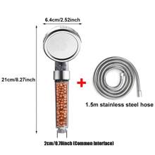 1pc Filtered Shower Head ABS High Pressure Water Saving Spray Handheld Clear Showerheads With Filter Beads For Bathroom