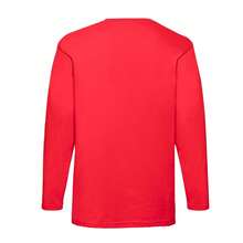Fruit of the Loom Mens Valueweight LongSleeved TShirt (Red) - 紅色 - 查看 2