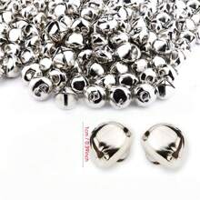 50pcs Small Jingle Bells,Pets Outdoor Bells And Bronze Metal Bells, Horse Tack, Dog Bells, Loud Animal Copper Bells For Horses, Cattle, Sheep And Cats Dogs, Holiday Birthday Party Outings, Anti-Theft Accessories With 0.2" Hanging Ring, Thickened Holiday Bells, 38mm Vintage Open Bells, Pet Collar Bells