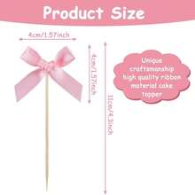 30 chiếc nơ hồng trang trí bánh cupcake trang trí sinh nhật cho phụ nữ trang trí tiệc cưới theo chủ đề BabyShow - Nhiều màu - Xem 15