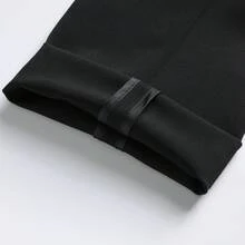 Men's Two-Piece Suit, Four Season Business Casual Suit, Two Button Back Slit Style, Wedding Work Banquet - 黑色 - 查看 9