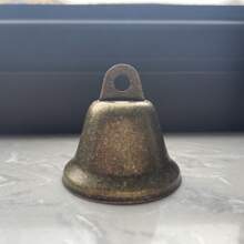 50pcs Small Jingle Bells,Pets Outdoor Bells And Bronze Metal Bells, Horse Tack, Dog Bells, Loud Animal Copper Bells For Horses, Cattle, Sheep And Cats Dogs, Holiday Birthday Party Outings, Anti-Theft Accessories With 0.2" Hanging Ring, Thickened Holiday Bells, 38mm Vintage Open Bells, Pet Collar Bells