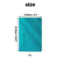 1pc A5 Grid Notebook - 80GSM Checkered Paper, 264 Pages Travelers Journal For School Office Meeting Record - Back To School Supplies - one-size - View 5