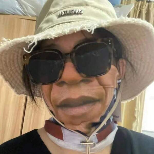 Máscara facial divertida, máscara mágica 3D, protección UV, transpirable, máscara facial