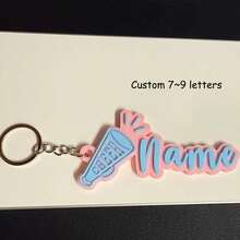 1pc Customized 3D Printed Name Tag, Colorful Cheer Megaphone Keychain/Pendant, Sports/Graduation Party Gifts,Junior High School Students,Middle School Students,High School Senior High School Students,College Students,University Students,Freshman,Sophomore,Underclassmen,Durable,Colorful,Cute,Adorable,Funny,Kawaii,Y2K,Stylish,Unisex,Casual,Custom,Personalized,Unique,Customized,Ideal Gifts For Him,Ideal Gifts For Her,Her,Boyfriend,Girlfriend,Family,Friends - 3D Keychain - View 27