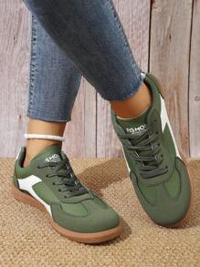 Women's Summer Casual Breathable Flat Soft Sole Non-Slip Patchwork Outdoor Sports Shoes, Spring Autumn