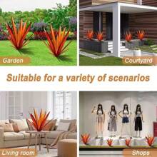 Metal Agave Artificial Tequila Landscape Sculpture DIY Metal Agave Plant Home Decoration Rustic Hand Painted