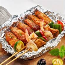 1 rotolo di Pellicola in alluminio resistente al calore, imballaggio monouso antiaderente per cottura, grigliatura e conservazione degli alimenti - per uso domestico e commerciale!