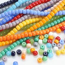 60 件 6*8 毫米彩色玻璃光滑圆珠，DIY 配件材料，适用于手链、项链、鞋子、帽子、包包、钥匙扣、手机吊饰等 - 6*8mm桶珠 - 查看 2