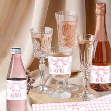 50 Pcs Waterbottle Labels For Gender Reveal Party