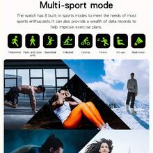 CHAONB 智能健身手表 - 来电和信息显示、音乐播放器、男女通用运动/跑步、手机连接、时尚智能手表、活动追踪器、蓝牙、通知、心率、睡眠监测、电话簿、通话记录、闹钟、遥控拍照、计步器、天气、计时器、消费电子产品、闹钟、短信、社交应用、通知、步数追踪、数字腕表