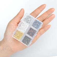 Conjunto de taladro de mano con alicate, taladro de mano manual con 600 ganchos ojo pequeños y 10 brocas de diferentes tamaños para llaveros, joyería, encantos de teléfono y manualidades DIY - Multicolor - Ver 3