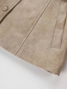 Giolshon 女士常规款皮草大衣 - 秋冬百搭休闲外套，含腰带 - 适合任何外出 - 米色 - 查看 11