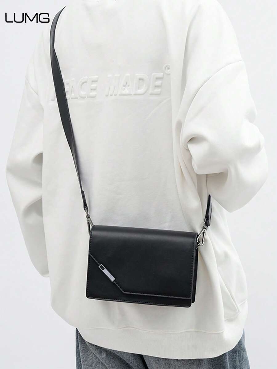 Bolso bandolera cuadrado versátil de moda para hombres, bolso cruzado casual adecuado para ir al trabajo, volver al colegio, regalos del Día del Padre, Día de San Valentín