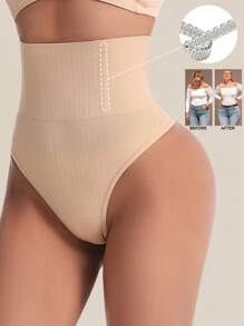 1 Pc High Waist Seamless Thongs Tummy Control Panties Women Panty Slimming Underwear Butt Lifter Belly Shaping Cincher Brief Waist Trainer Body Shaper Sheath Flat Belly Woman Shapewear