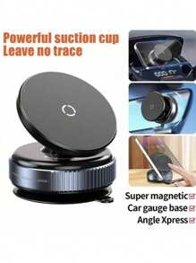 1 peça com base giratória de 360 graus, ventosa a vácuo, suporte magnético para celular, navegação automotiva, suporte dedicado para celular, compatível com iPhone, Android, presente de aniversário, família, amigos, acessórios para carro, suporte para celular para carro