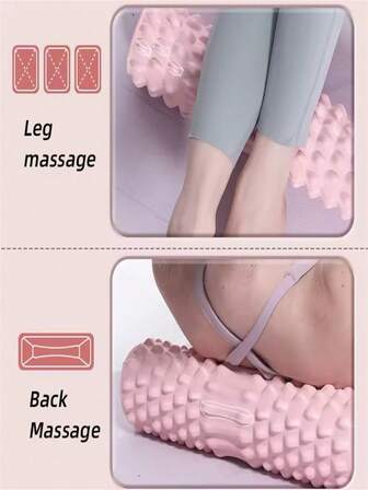 1pc EVA Pink Yoga Foam Roller For Back Pilates Exercise Massager Set Fitness Column Equipment Gym Exercise Accessories Roller For Back Massage