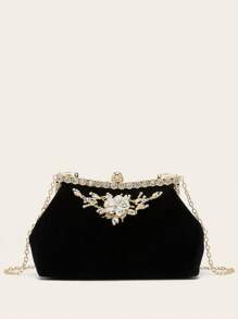 Conjunto de joyas de mujer con cristales de aspecto brillante, lujoso conjunto de joyas con cristales de agua que incluye collar, aretes y pulsera. Bolso de fiesta suave con cristales tallados. Bolso de mujer de fiesta personalizado para novia y boda, bolso elegante y brillante.