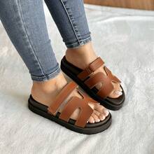 SANDALIAS PARA MUJER CON PLATAFORMA - Marrón Chocolate - Ver 1