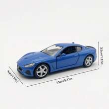 Modelo de coche deportivo Maserati GT a escala 1:36, vehículo de juguete de aleación de zinc con apertura de puertas, sin batería requerida, regalo ideal para niños